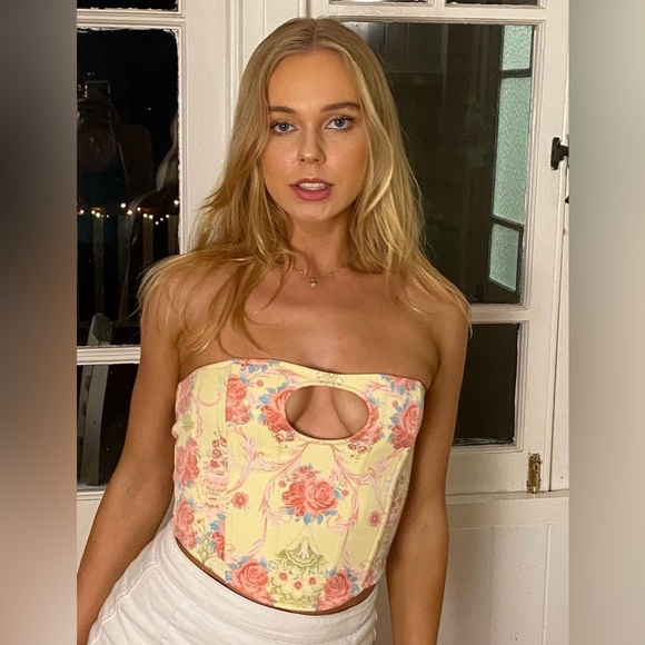 With Jean Tops - With Jean - Floral Corset (BLACK FRIDAY SALE)